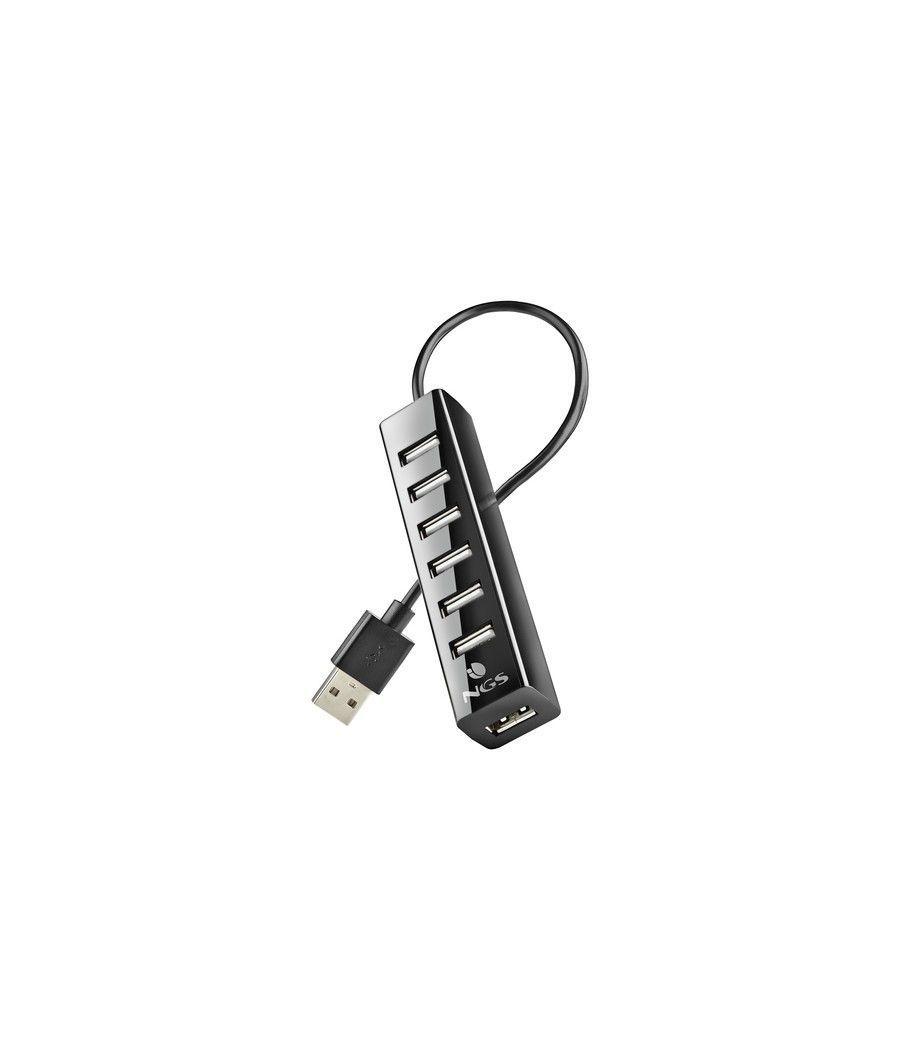 Ngs ihub7 tiny hub usb 2.0 - 7 puertos usb 2.0 - adaptador de corriente - velocidad hasta 480mbps