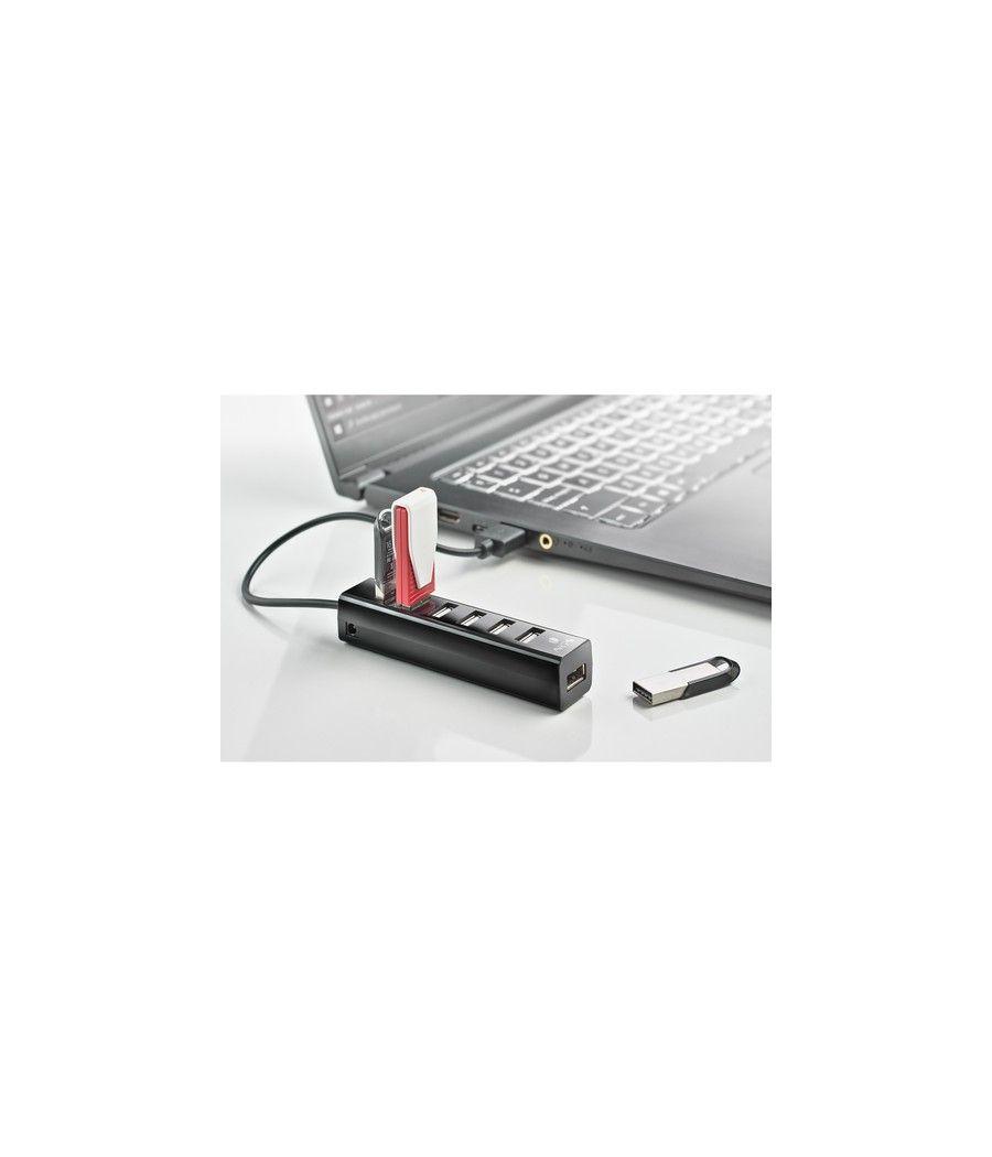 Ngs ihub7 tiny hub usb 2.0 - 7 puertos usb 2.0 - adaptador de corriente - velocidad hasta 480mbps
