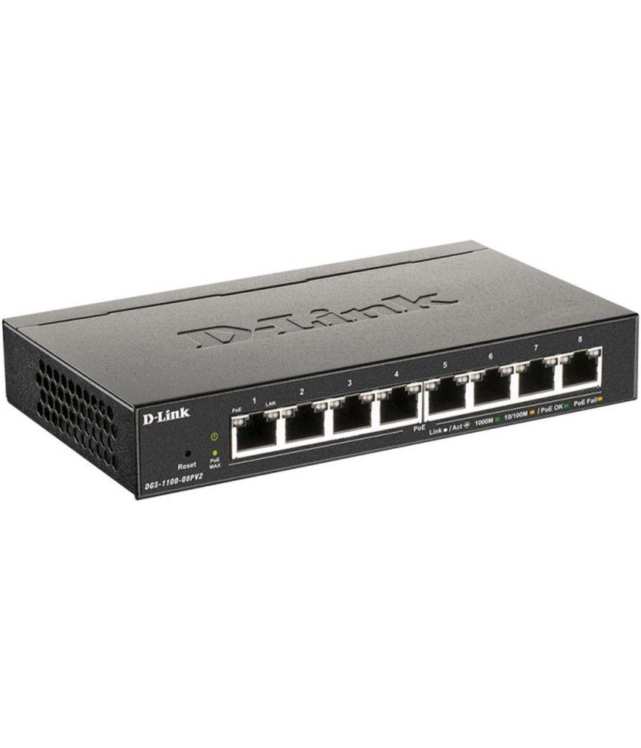 Switch d - link 8 puertos gestionable easysmart poe 64w