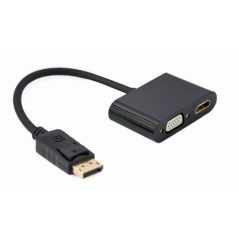 Display gembird port macho a hdmi hembra + cable adaptador vga hembra negro