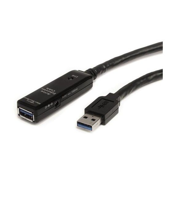 StarTech.com Cable Extensor Alargador USB 3.0 SuperSpeed Activo de 10m - USB A Macho a Hembra - Negro - Imagen 1