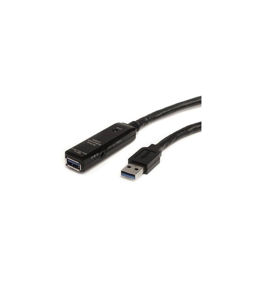StarTech.com Cable Extensor Alargador USB 3.0 SuperSpeed Activo de 3m - USB A Macho a Hembra - Negro - Imagen 1