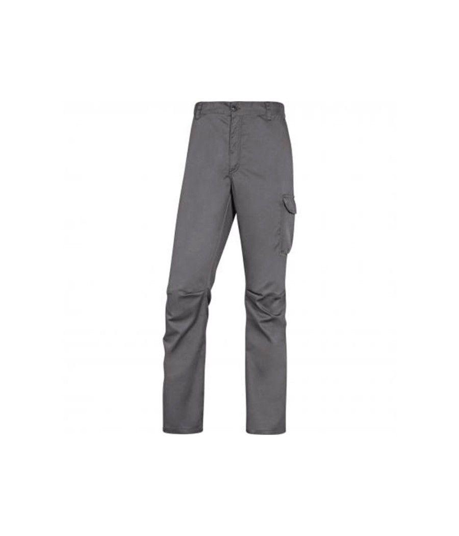 Pantalón de trabajo deltaplus cintura elástica 5 bolsillos color gris / negro talla l