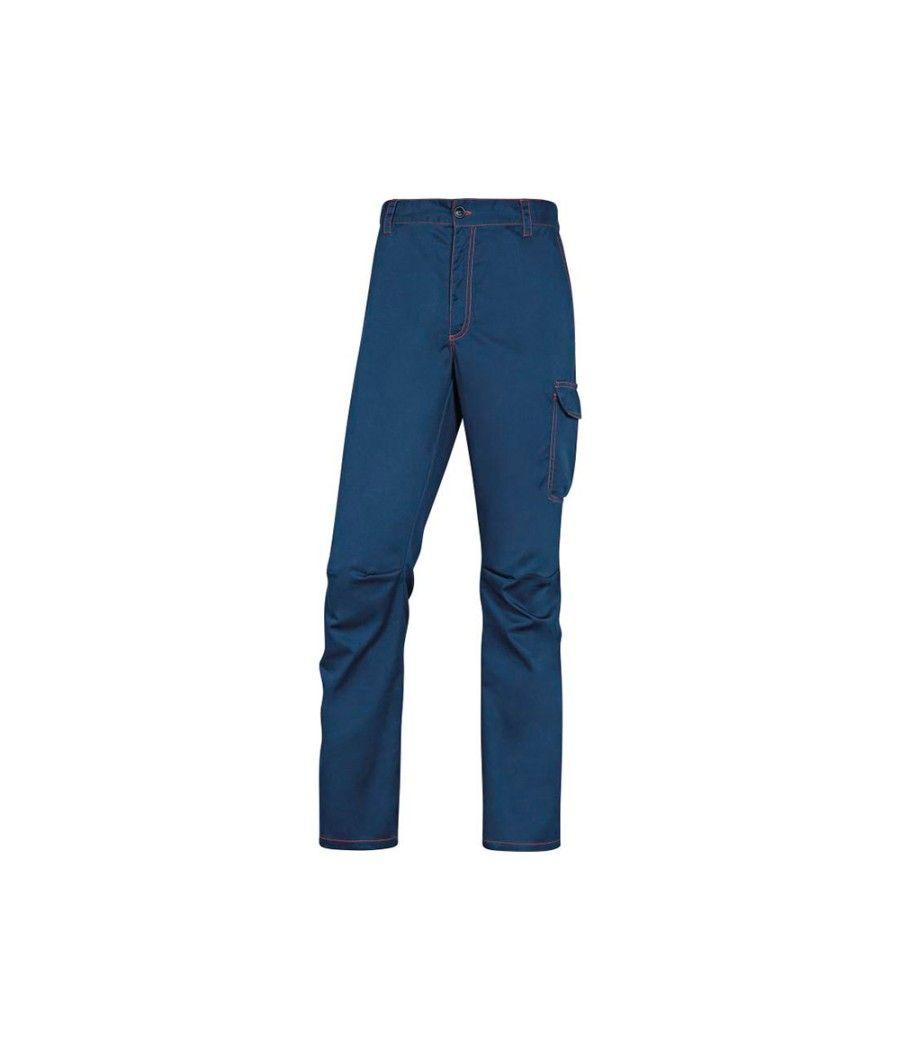 Pantalón de trabajo deltaplus cintura elástica 5 bolsillos color azul marino / naranja talla xxl