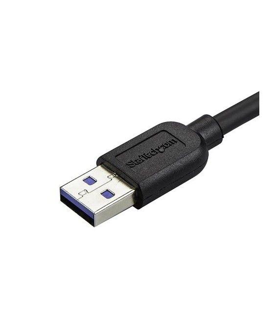 StarTech.com Cable delgado de 1m Micro USB 3.0 acodado a la izquierda a USB A - Imagen 3