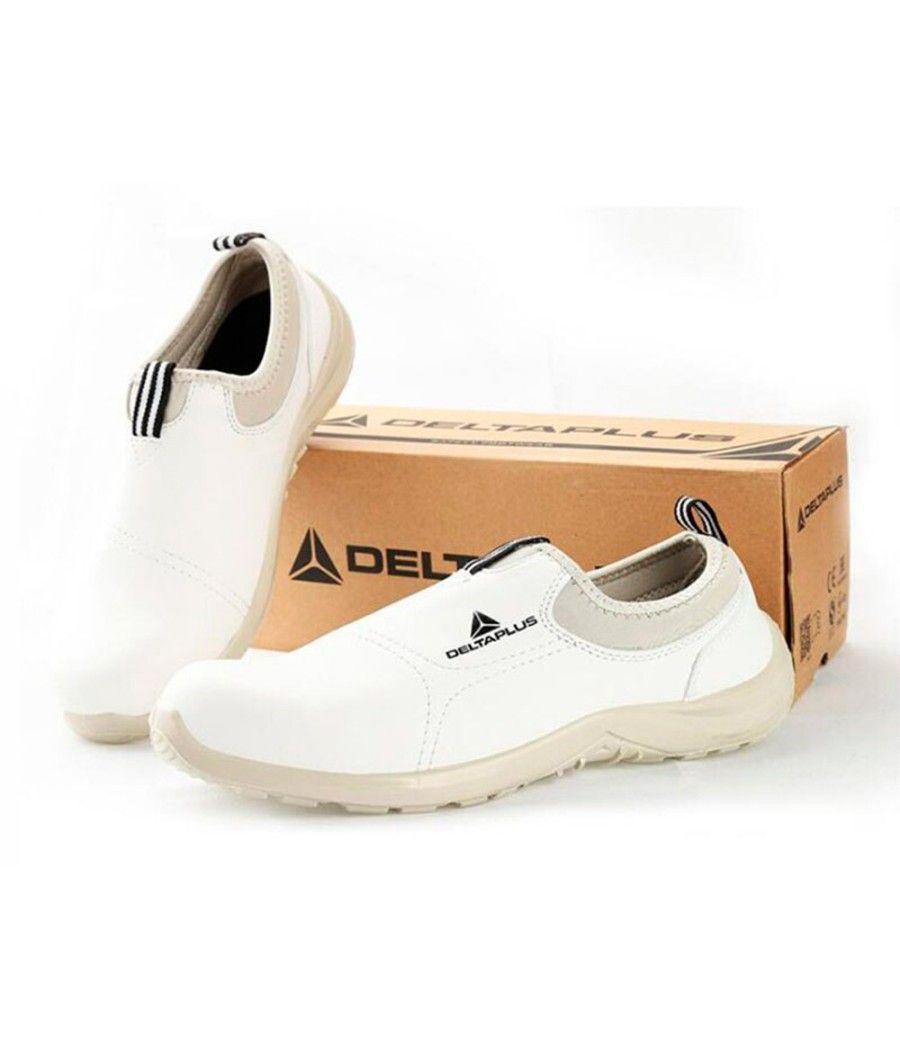 Zapatos de seguridad deltaplus microfibra pu suela pu mono-densidad color blanco talla 37