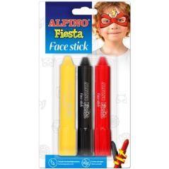 Alpino maquillaje en barra fiesta face stick pack de 3 c/surtidos