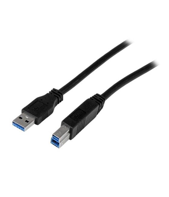StarTech.com Cable Certificado 1m USB 3.0 Super Speed USB B Macho a USB A Macho Adaptador para Impresora - Negro - Imagen 1