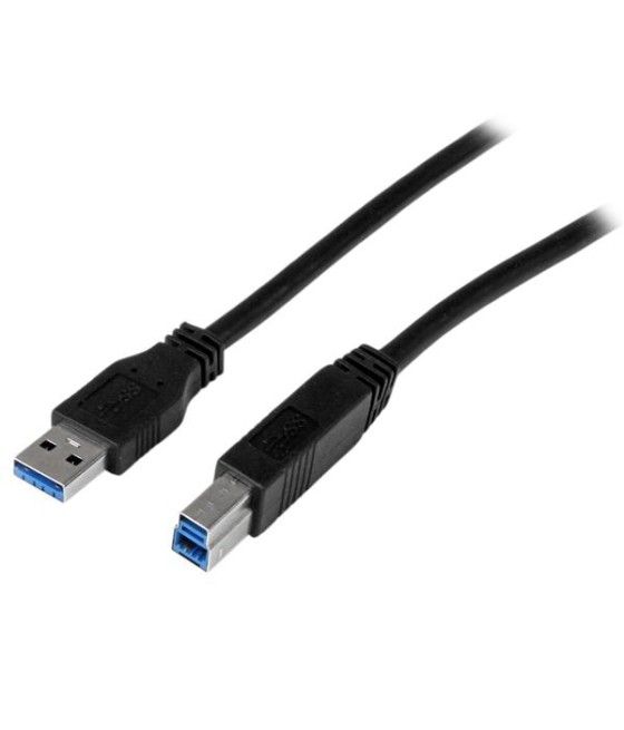 StarTech.com Cable Certificado 1m USB 3.0 Super Speed USB B Macho a USB A Macho Adaptador para Impresora - Negro - Imagen 2