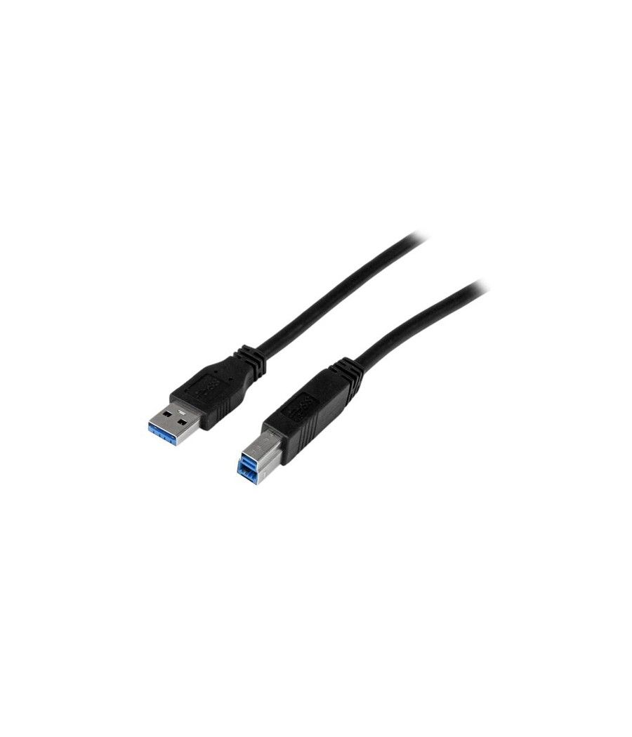 StarTech.com Cable Certificado 2m USB 3.0 Super Speed USB B Macho a USB A Macho Adaptador para Impresora - Negro - Imagen 1