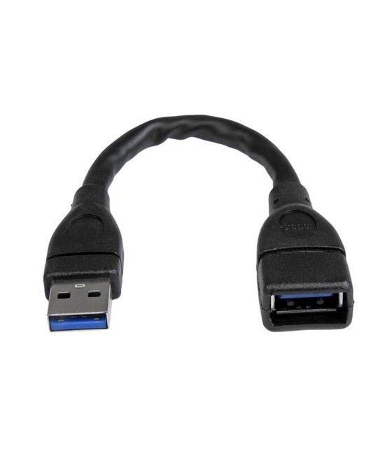 StarTech.com Cable de 15cm Extensor USB 3.0 - Alargador USB 3.0 SuperSpeed Negro - Imagen 1