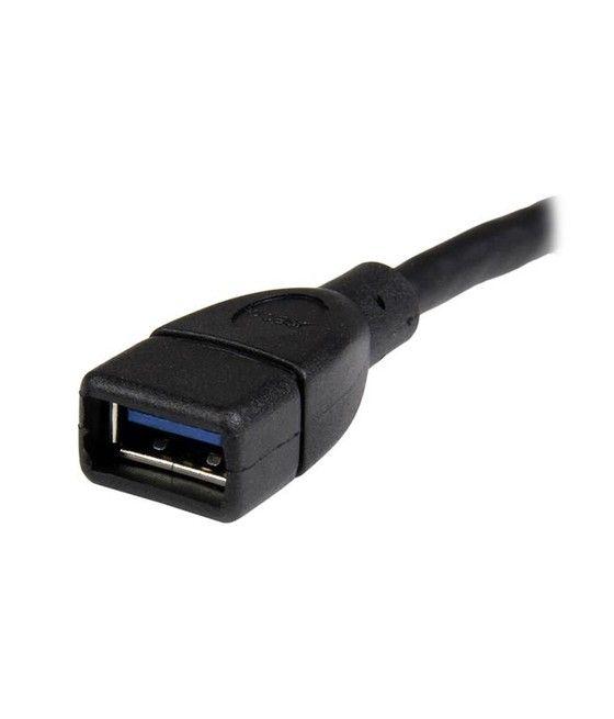 StarTech.com Cable de 15cm Extensor USB 3.0 - Alargador USB 3.0 SuperSpeed Negro - Imagen 3