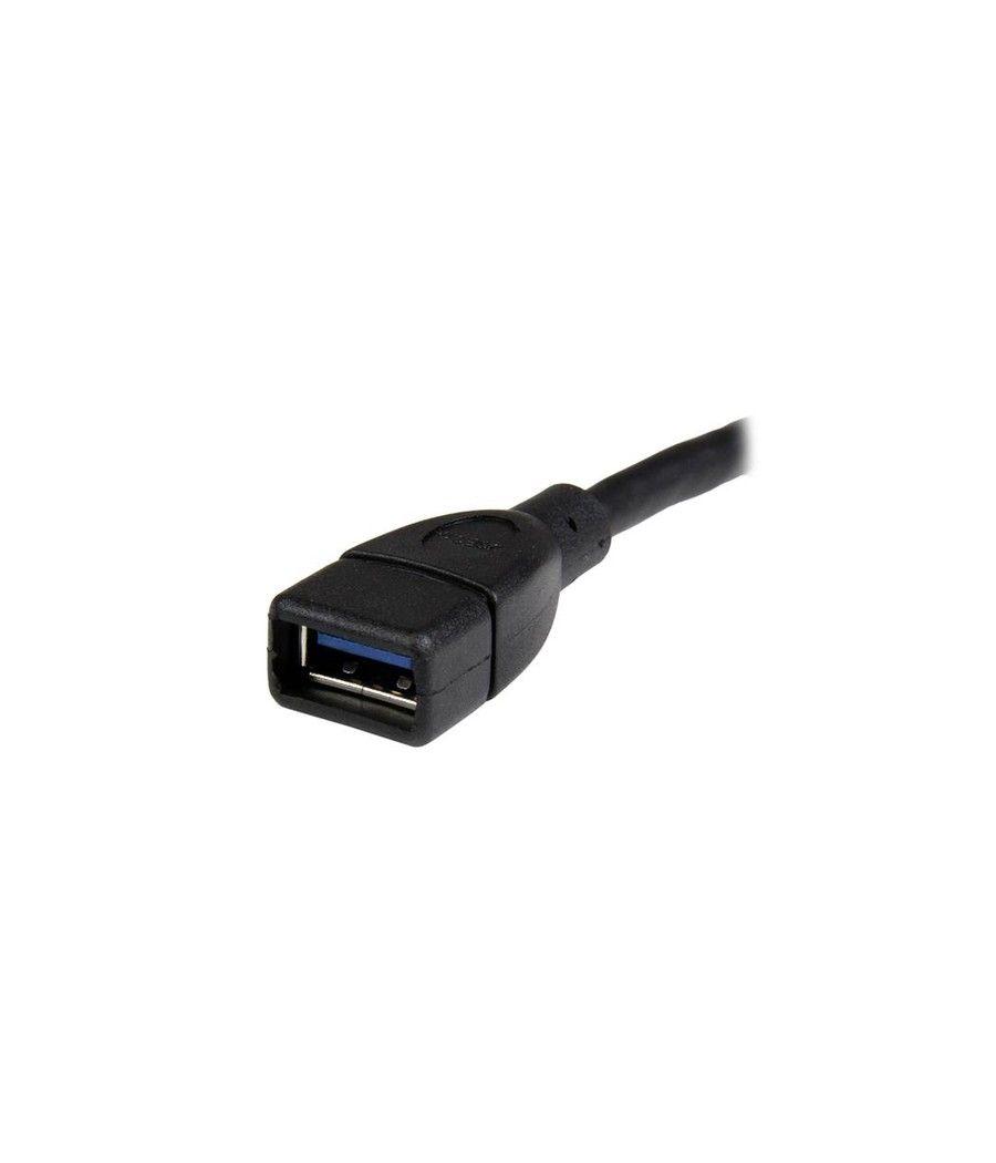 StarTech.com Cable de 15cm Extensor USB 3.0 - Alargador USB 3.0 SuperSpeed Negro - Imagen 3