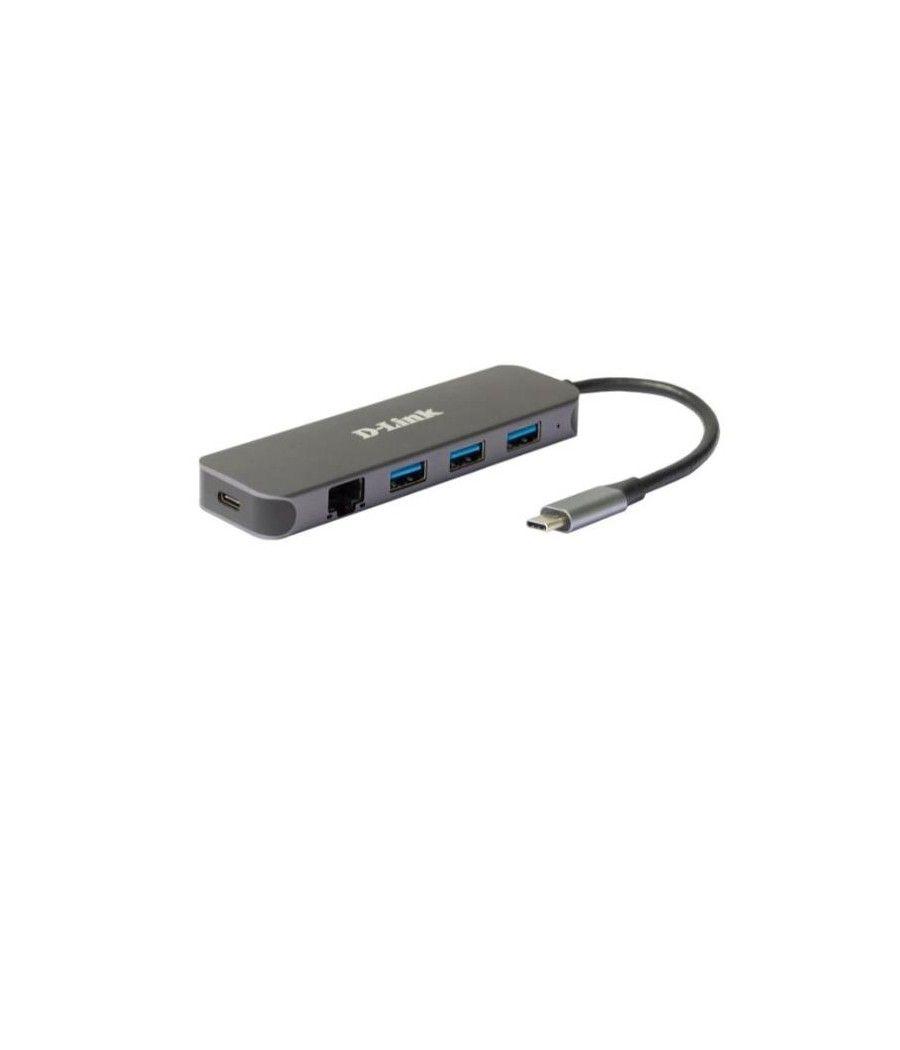 D-Link DUB-2334 base para portátil y replicador de puertos Alámbrico USB Tipo C Gris