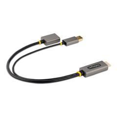 StarTech.com Cable 30cm Adaptador HDMI a DisplayPort - Activo - 4K 60Hz - Conversor HDMI 2.0 a DP 1.2 - HDR - Alimentado por el 