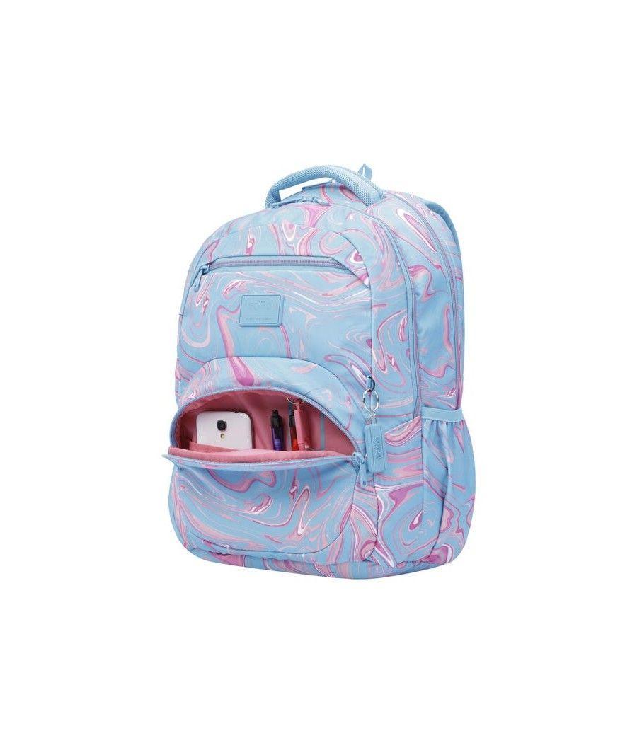 Mochila eco-friendly estampado verde y rosa - tracer 4 totto ma04trc004-2210g-3jx