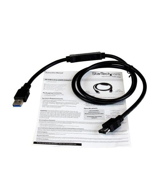 StarTech.com Cable de 91cm Adaptador USB 3.0 a eSATA para Disco Duro o SSD - SATA de 6 Gbps - Imagen 7