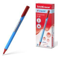 Fineliner liquid f-20, color de la tinta: rojo erich krause 47971 pack 12 unidades