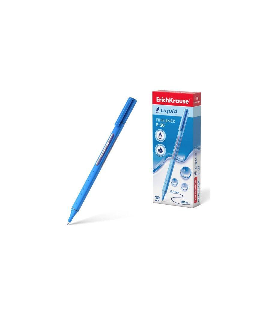 Fineliner liquid f-20, color de la tinta azul erich krause 47969 pack 12 unidades