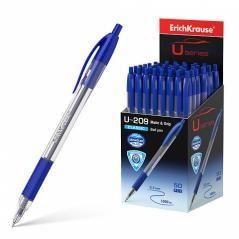 Bolígrafo de bola automático u-209 classic matic&grip, tecnología ultra glide, color tinta azul erich krause 47578 pack 50 unida