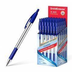 Bolígrafo de bola automático r-301 classic matic&grip 1.0, color de la tinta azul erich krause 46758 pack 50 unidades