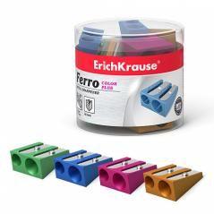 Sacapuntas de aluminio doble ferro color plus, color: surtido erich krause 38015 pack 24 unidades