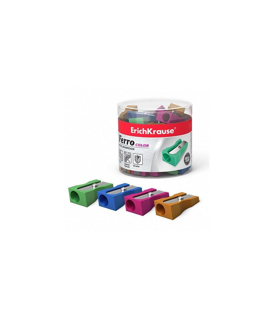 Sacapuntas de aluminio ferro color, various colores erich krause 38014 pack 24 unidades