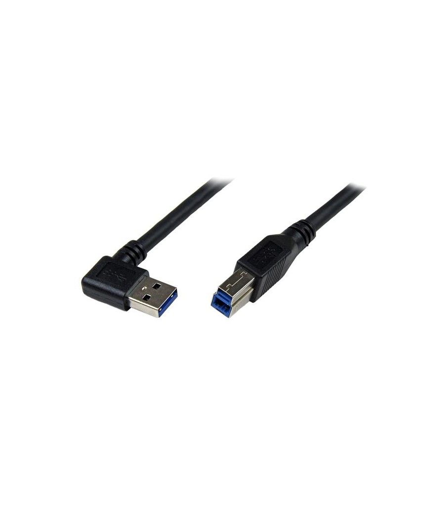 StarTech.com Cable 1m USB 3.0 Super Speed USB B Macho a USB A Macho Acodado en Ángulo a la Derecha - Negro - Imagen 2