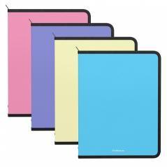 Carpeta polipropileno con cremallera matt pastel a4 colores surtidos erich krause 50356 pack 4 unidades