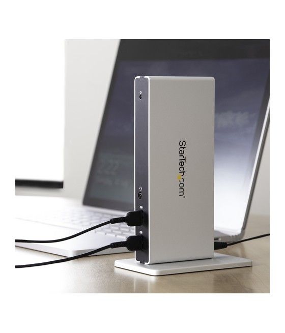 StarTech.com Docking Station USB 3.0 para Dos Monitores con DVI y Soporte Vertical - Imagen 6