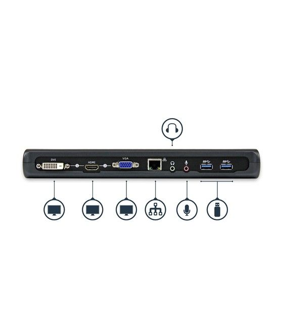 StarTech.com Docking Station USB 3.0 para Dos Monitores con HDMI y DVI/VGA - Imagen 4