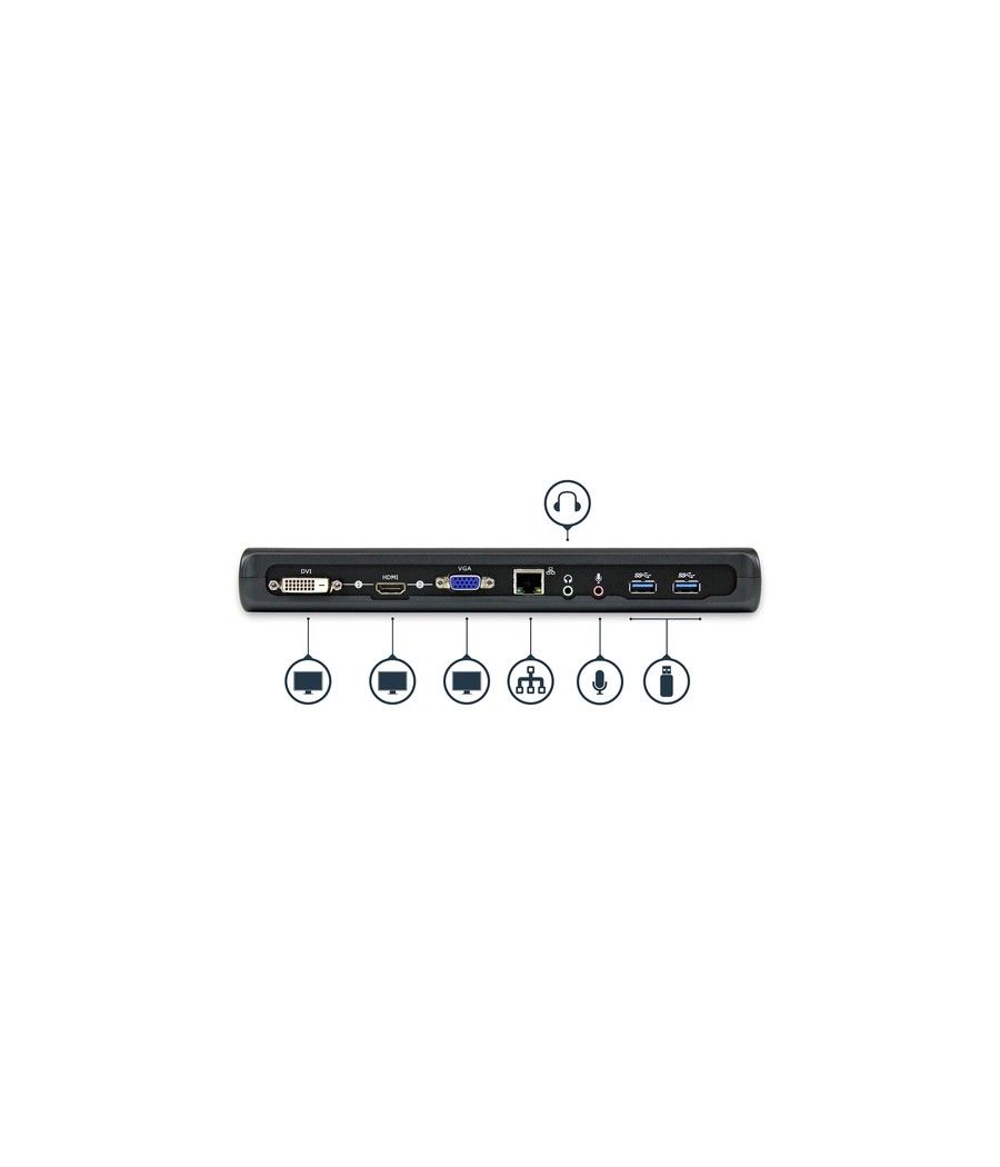 StarTech.com Docking Station USB 3.0 para Dos Monitores con HDMI y DVI/VGA - Imagen 4