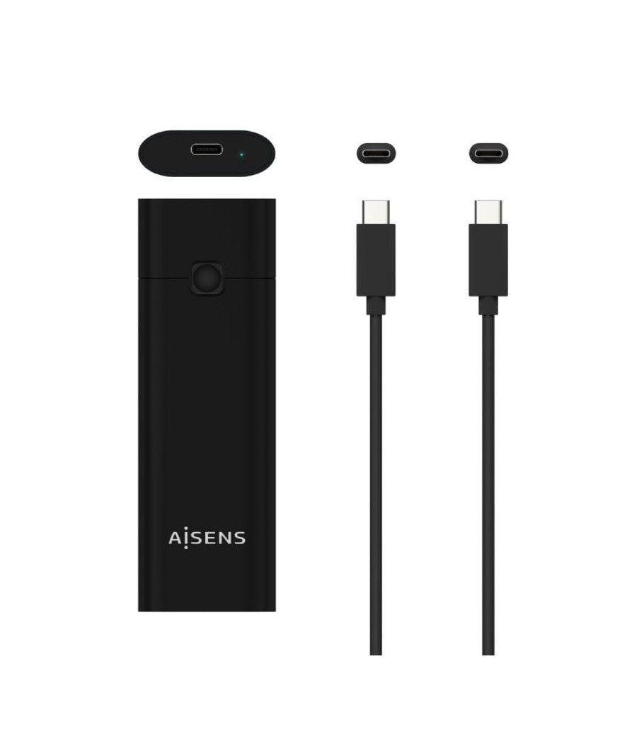 Caja externa para disco ssd m.2 nvme aisens asm2-020b/ usb 3.1 gen2/ sin tornillos