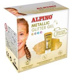 Alpino gel con purpurina metallic glitter oro