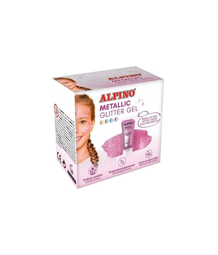 Alpino gel con pururina metallic glitter caja 6u rosa