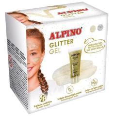 Alpino gel transparente con purpurina glitter oro
