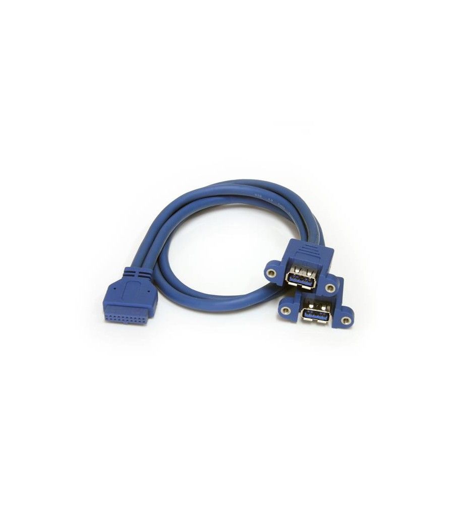StarTech.com Cable Extensor 50cm 2 Puertos USB 3.0 para Montaje en Panel conexión a Placa Base - Hembra USB A - Imagen 2