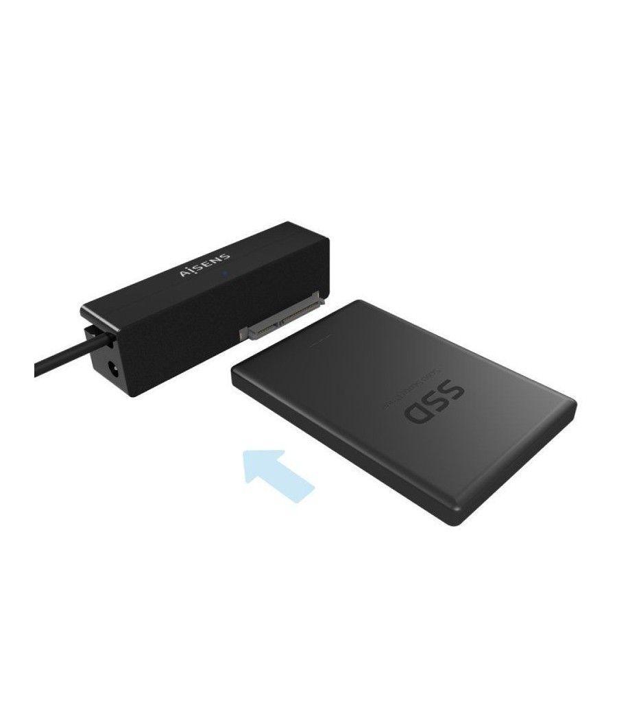 Adaptador para discos duros 2.5'/3.5' aisens ase-35c02b/ usb tipo-c - sata/ con alimentador