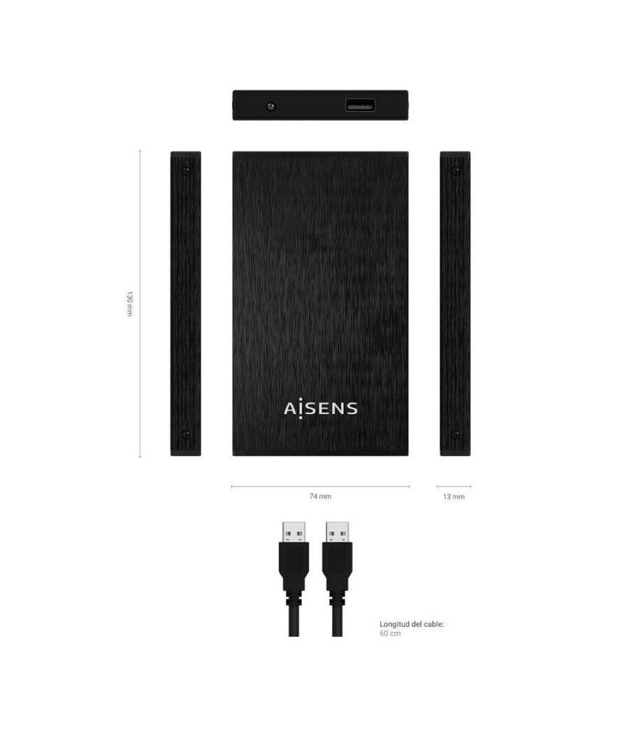 Caja externa para disco duro de 2.5' aisens ase-2523b/ usb 3.0