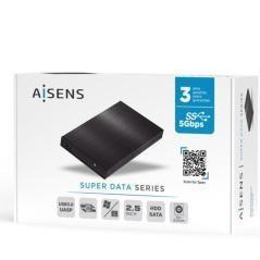Caja externa para disco duro de 2.5' aisens ase-2523b/ usb 3.0
