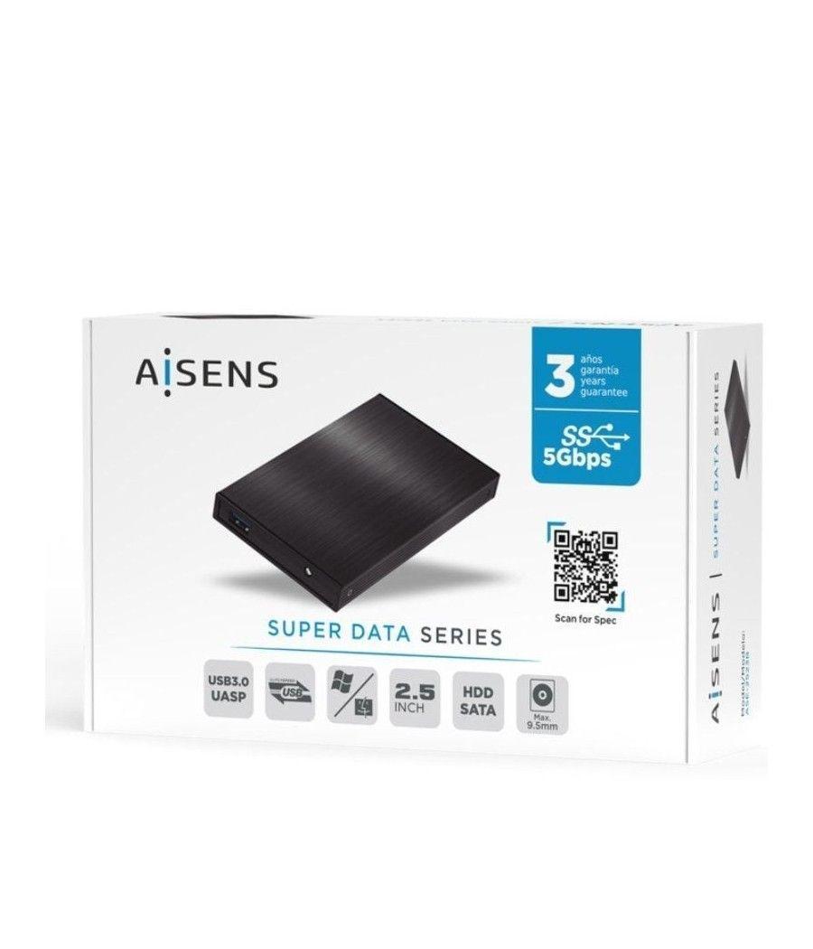 Caja externa para disco duro de 2.5' aisens ase-2523b/ usb 3.0