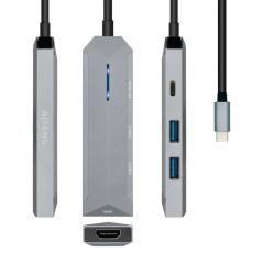 Docking usb 3.2 tipo-c aisens asuc-4p002-gr/ 1 hdmi/ 2 usb/ usb pd/ gris