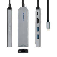 Docking usb 3.2 tipo-c aisens asuc-5p003-gr/ 1 hdmi/ 2 usb/ 1 rj45/ usb pd/ gris