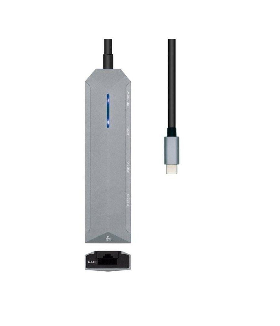 Docking usb 3.2 tipo-c aisens asuc-5p003-gr/ 1 hdmi/ 2 usb/ 1 rj45/ usb pd/ gris