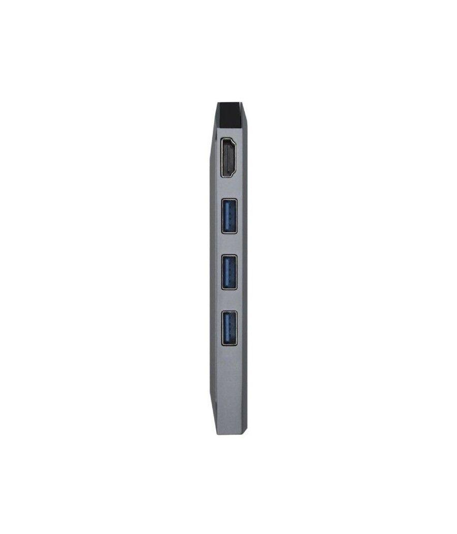 Docking usb 3.2 tipo-c aisens asuc-8p004-gr/ 1 hdmi/ 3 usb/ 1 rj45/ 1 lector tarjetas / usb pd/ gris