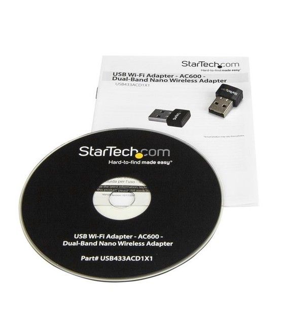StarTech.com Micro Adaptador de Red Inalámbrica Wifi USB AC600 Externo - Wireless 1T1R 802.11ac - 2,4GHz y 5GHz - Imagen 4