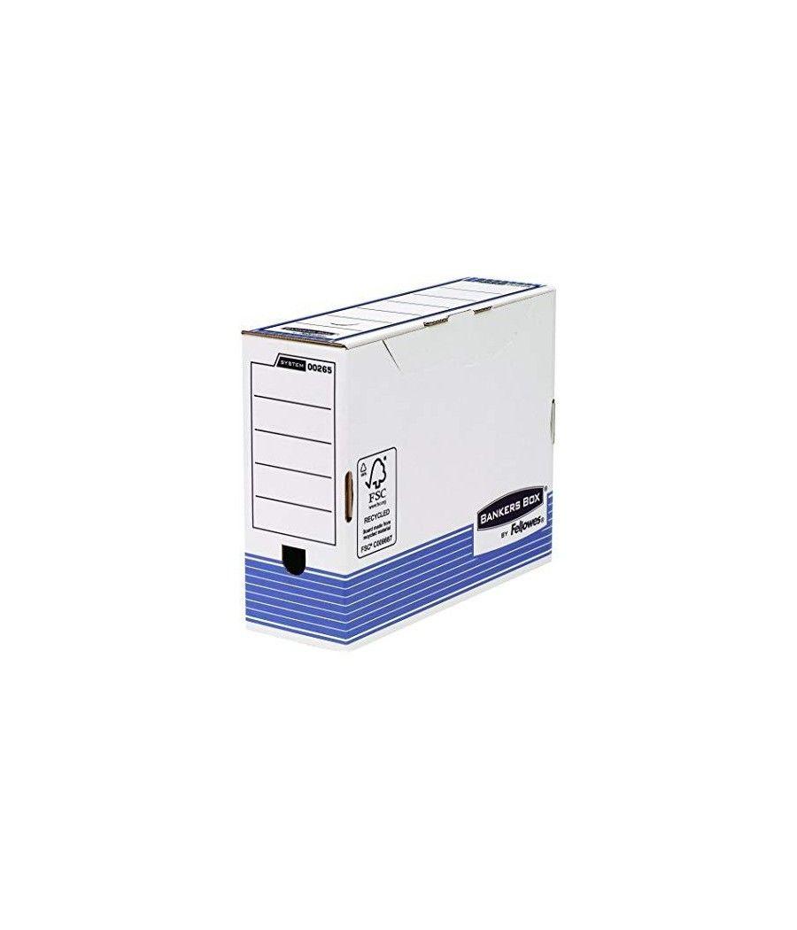 Fellowes caja de archivador blanco y azul definitivo automático a4, 100mm (pack de 10 unidades)