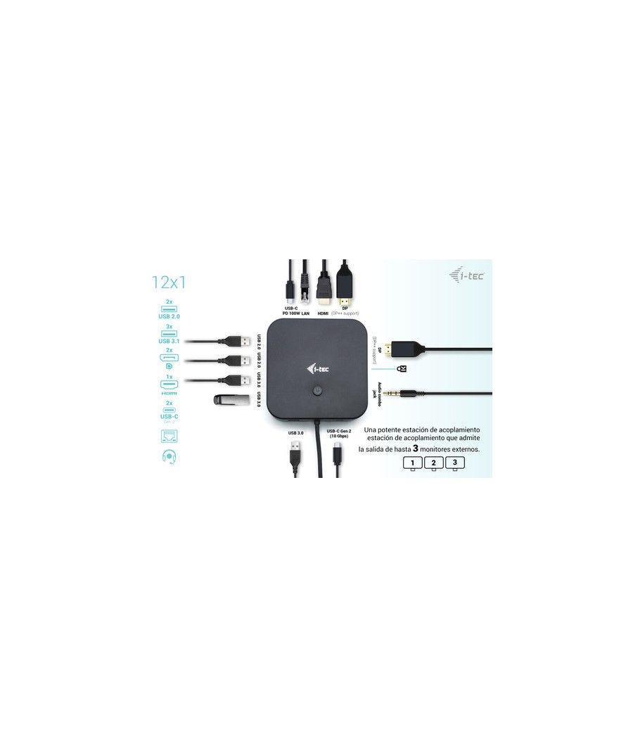 i-tec USB-C HDMI Dual DP Docking Station with Power Delivery 100 W + Universal Charger 100 W