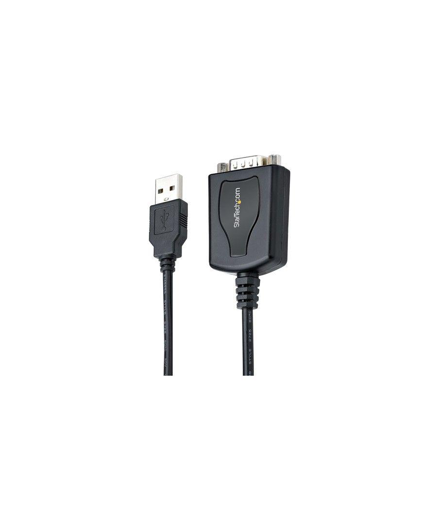 StarTech.com Cable de 91cm USB a Serie con Retención de Puerto COM, Conversor DB9 RS232 Macho a USB, Adaptador USB a Serie para 