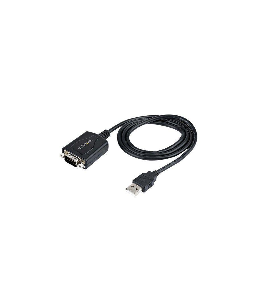 StarTech.com Cable de 91cm USB a Serie con Retención de Puerto COM, Conversor DB9 RS232 Macho a USB, Adaptador USB a Serie para 